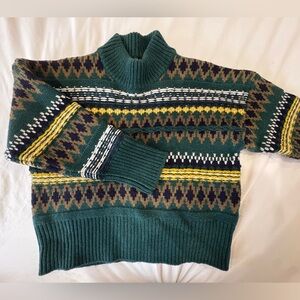 Rag & Bone Green Patterned Sweater